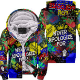 Never Apologize For Sherpa Hoodie
